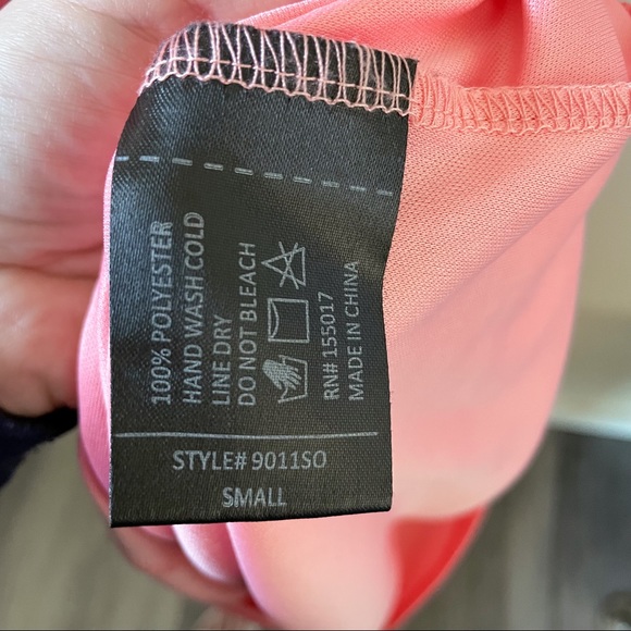 ‼️SOLD‼️ PinkBlush Coral Chiffon Long Sleeve Pleated Maternity Maxi Dress - Picture 7 of 16